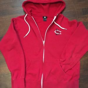 Red DC Zip Up Hoodie
